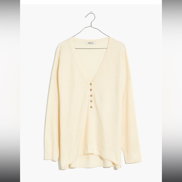 Madewell Asherton Waffle Henley Sweater | NWT | 2X - Picture 2 of 11